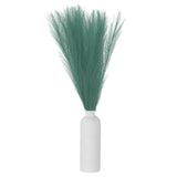 30PCS Faux Pampas Grass Decor, 24"/61cm Artificial Fluffy Grass Stems, Cyan Pampas Grass