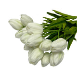 36 Pcs 15" White Tulips Artificial Flowers Silk Floral Wedding Bouquet DŽcor Bouquet