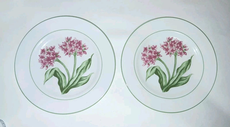6 Dutch Garden Salad Plates REED & BARTON, THE ELEGANT TABLE, Tulip, Hydrangea + Hydrangea