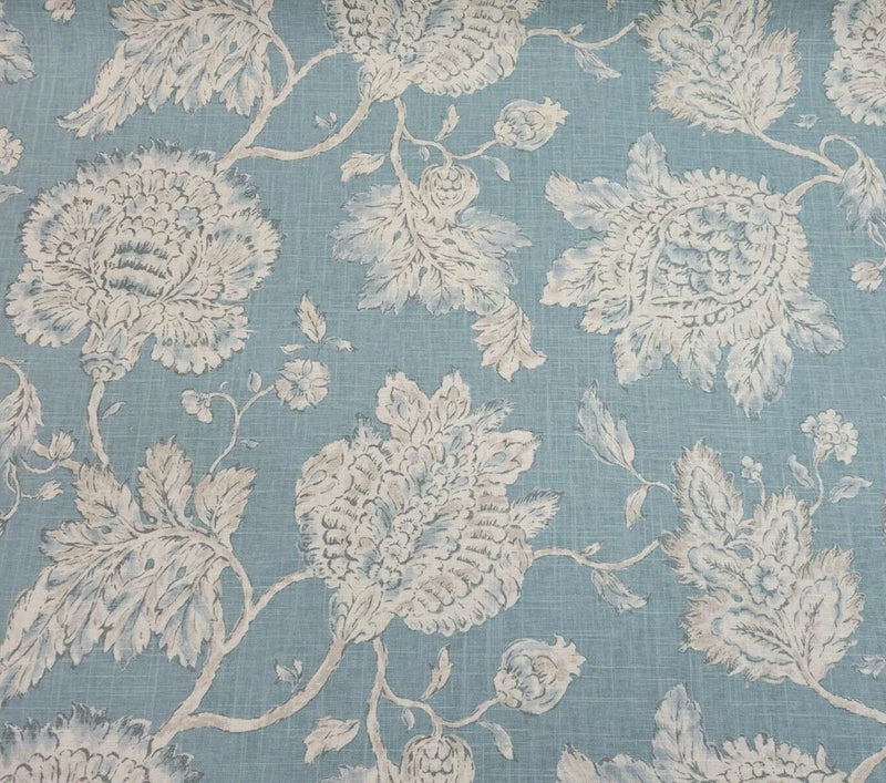 Timeless Jacobean in Cloud 54" Wide P Kaufmann 55% Linen / 45% Rayon Floral Flowering Plants