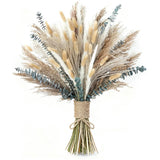 120 PCS Dried Pampas Grass, Dried Flowers, Reed Grass Bouquet for Bohemian Fl... Dried Flower