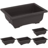 3 PCS Bonsai Pots Rectangular Home Gardening Succulent Planter Rectangle Flower Garden Plants