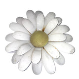 Rustic Metal White Daisy Flower Wall Hanging 13" Diameter Farmhouse Garden Daisies