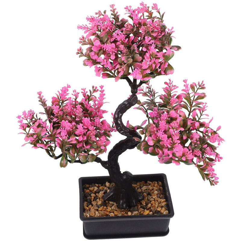 Artificial Plants & Flowers Japanese Fake Faux Bonsai Tree Large Potted Green Plant