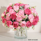 4 Bundles 36 Heads Rose Peony Fake Artificial Flowers Bouquet For Wedding Decor Peony