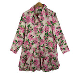 Tuckernuck Gossamer Pink Hydrangea Callahan Shirt Dress XL Tiered Preppy Coastal Hydrangea