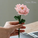 Handmade Ceramic Peony Branch Chinese Style Pendulum Simulated Flower Porcelain Sunflower