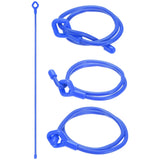 4-Pack Adjustable Plant Ties, 18 Inch Silicone Multi-Function Garden Tie [Blue] Garden Plants