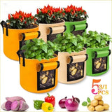 5/10Gallon Felt Plant Grow Bags Fabric Garden Pot Growing Bags Vertical Tools Garden Plants