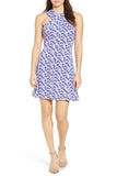 MICHAEL KORS Size MEDIUM NEW Amethyst Carnations Wrap Neck Fit & Flare Dress Carnation