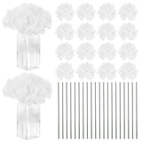 40-Pack Silk Hydrangea Flowers for Home Decor [White] Hydrangea