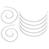 7 Pcs Tag Chain Hanging with Clips Garden Metal Chains Billboard Garden Plants