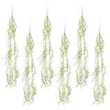6 Pcs Artificial Vine Decoration Decorative Hanging Moss Wall Panels Green Green Plant