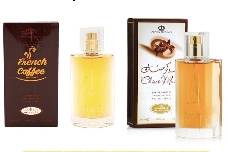 French Coffee & Choco Musk EDP Perfume By Al Rehab (2 PACK 2x50 ml)Unisex EDP