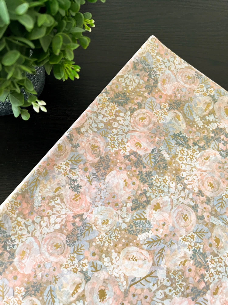 BOUQUET FLORAL Design Tissue Paper Sheets Choose Size & Package Amount Bouquet
