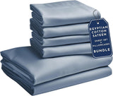 Queen Bedding Set - 100% Egyptian Cotton, Blue Hydrangea Hydrangea