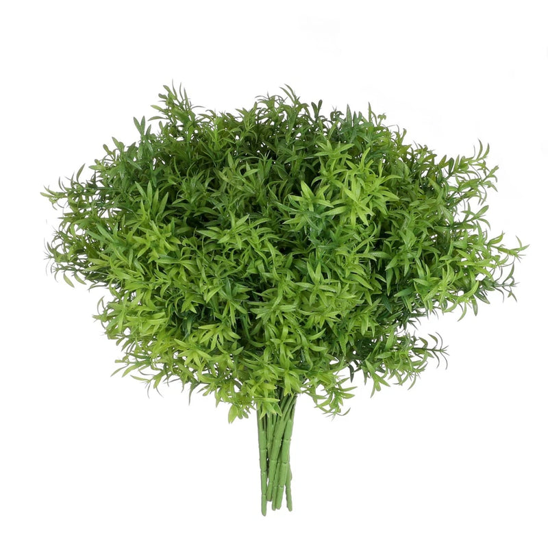 Asparagus Artificial Plants Plastic Greenery, Bulk 10pcs (Dark Green) Green Plant