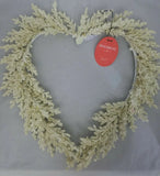 Opalhouse 14" Artificial Pampas Grass Heart Wreath Pampas Grass