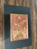 VTG Pressed Flowers & Butterflies Framed Wall Art Signed Marsh 1971 Labeled Dried Flower
