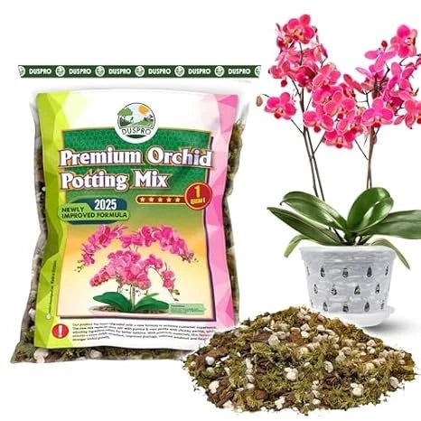DUSPRO orchid potting mix bag with forest moss and pine bark/perlite