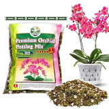 DUSPRO Orchid Potting Mix - Forest Moss, Pine Bark & Perlite, 1 Quart Orchids
