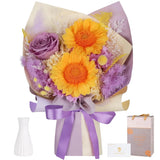 Preserved Sunflower Bouquet - Forever Flowers for Delivery, Purple Rose That Las Dried Flower