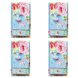 April Cornell Cottage Rose 100% Cotton Napkin Set of 4 Sky Blue Pink Green Roses