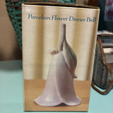 Vintage Calla Lily Porcelain Flower Dinner Bell 5Ó Pink Elegant RARE New in box Lily