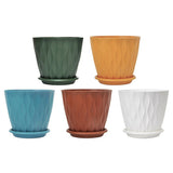 Wavy Patterned Planting Pots With Holders Perfect For Your Garden Space Garden Plants