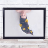 Girl Portrait Hair Sunflower Yellow Flower Dream Sleep Model Wall Art Print Sunflower