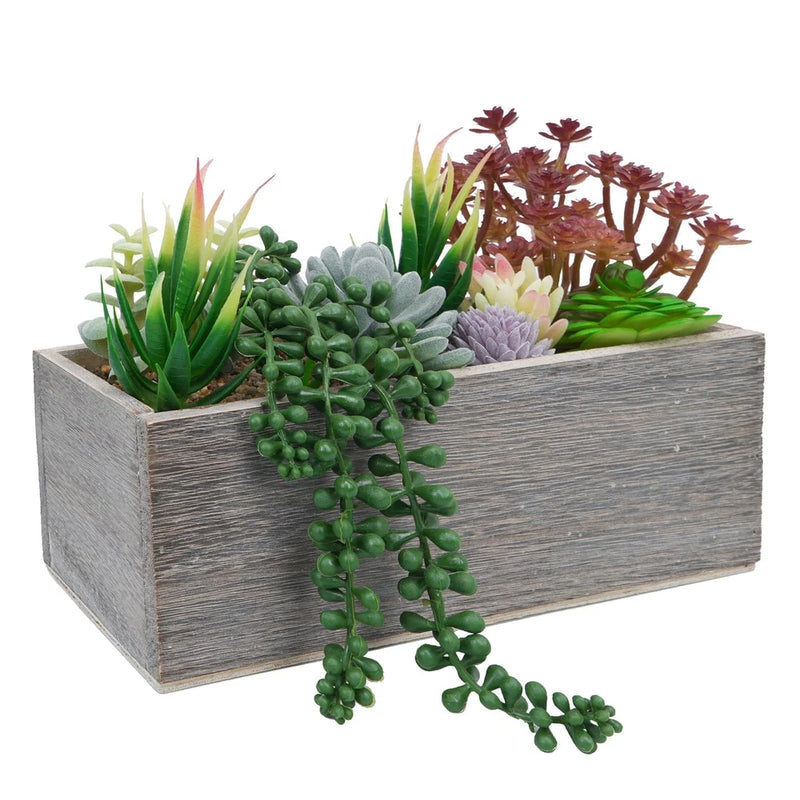 Succulents Plants Artificial, 11.4" Desktop Decor Mini Succulents in Pot for ... Green Plant