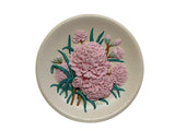 Vintage MCM Chalkware 3D Flower Cottagecore Wall Hanging Plaque PINK Carnations Carnation