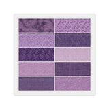 PURPLE & LT PURPLE 100% Cotton Fabric: 40) 5" CHARM PACK or 20) 10" LAYER CAKE Flowering Plants