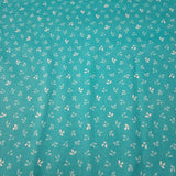 Smiling Safari Friends BTY P&B Textile Aqua White Floral Turquoise Flowering Plants
