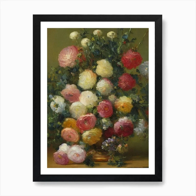 Ranunculus Painting 3 Flower Art Pr Framed Wall Art Poster Canvas Print Picture Ranunculus