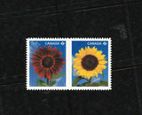 Canada - Scott 2443i-2444i - Die Cut to Shape - Sunflowers - MNH - 2011 Sunflower