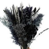 Dried Pampas Grass Bouquet 17" Black Grey Bohemian Wedding Home Decor DIY Pampas Grass