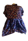 Lily Rose mini dress NWT purple floral xs 3/4 sleeve sheer Lily