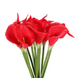 12 Pcs 13 Inch Artificial Calla Lily Fake Flowers Real Touch, Red/Yellow Lily