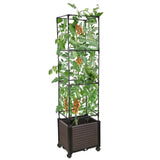 Fresh Fab Finds FFF-GPCT4866 62.99 in. Raised Garden Bed Planter Box with Tre... Garden Plants