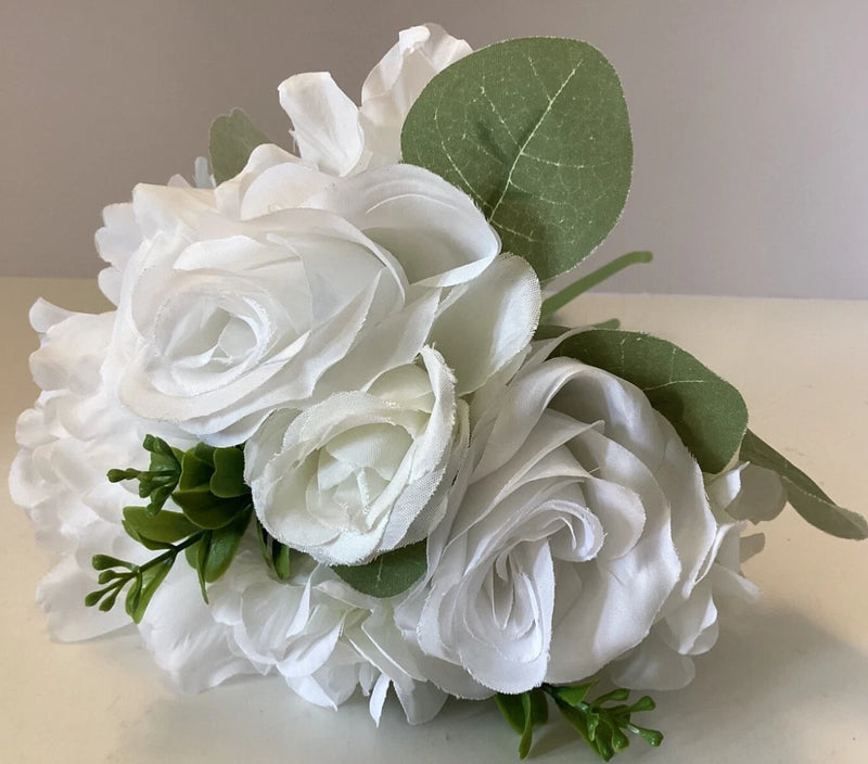 Ashland Spring Bouquet - White Rose & Hydrangea Hydrangea