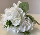 Ashland Spring Bouquet - White Rose & Hydrangea Hydrangea