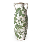 Green White Floor Vase for Pampas Grass, 14'' Tall Vase for Home Decor, Ceram... Pampas Grass