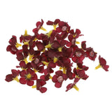 50Pcs 0.79" Artificial Silk Daisy Flower Heads Fake Flowers for DIY, Dark Red Daisies
