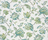 BALLARD DESIGNS SPRINGDALE GREEN WATERCOLOR FLORAL MULTIUSE FABRIC BY YARD 54"W Flowering Plants
