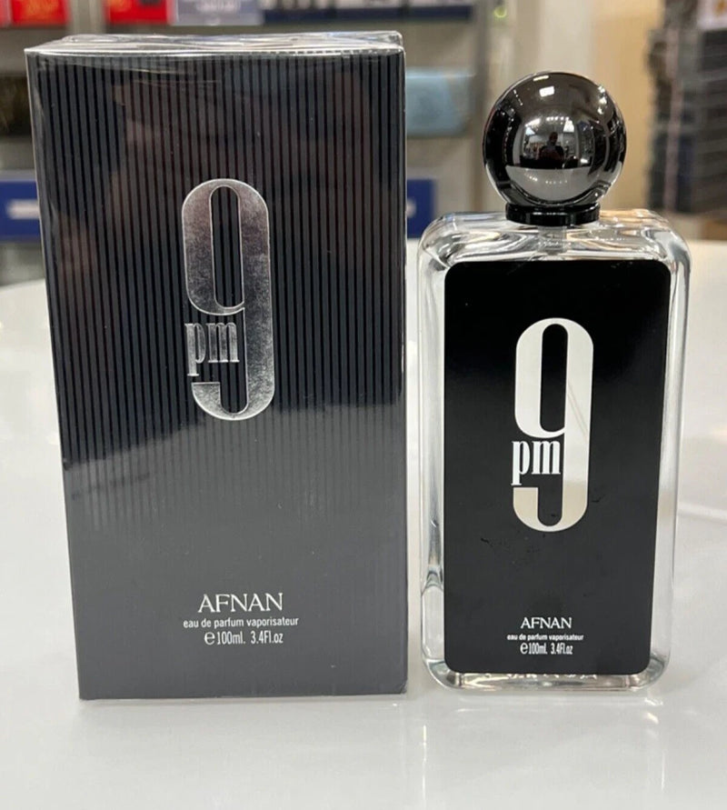 AFNAN 9 PM EAU DE PARFUM SPRAY FOR MEN 3.4 Oz / 100 ml BRAND NEW ITEM!!! Bouquet