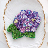 Abris Art Beautiful Hydrangea Brooch Bead Embroidery Kit Hydrangea