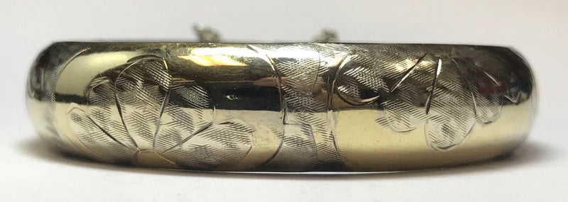 GOLD PLATED STERLING SILVER FLORAL BANGLE SUNFLOWER BRACELET FLOWER 7Ó Sunflower