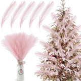 50 Pcs Christmas Pampas Grass Tree Decor 16.5 Inch Boho Faux Pampas Grass Tre... Pampas Grass