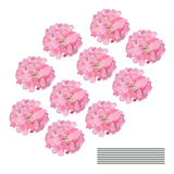 30 Set Pink Silk Artificial Hydrangea Heads Wedding Fake Hydrangea Flowers Hydrangea